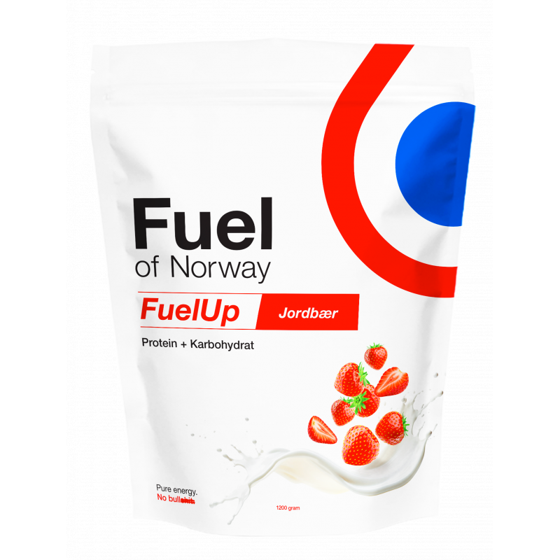 Fuel of Norway FuelUp protein jordbær 1,2kg 6003 Vinderen Sport 1
