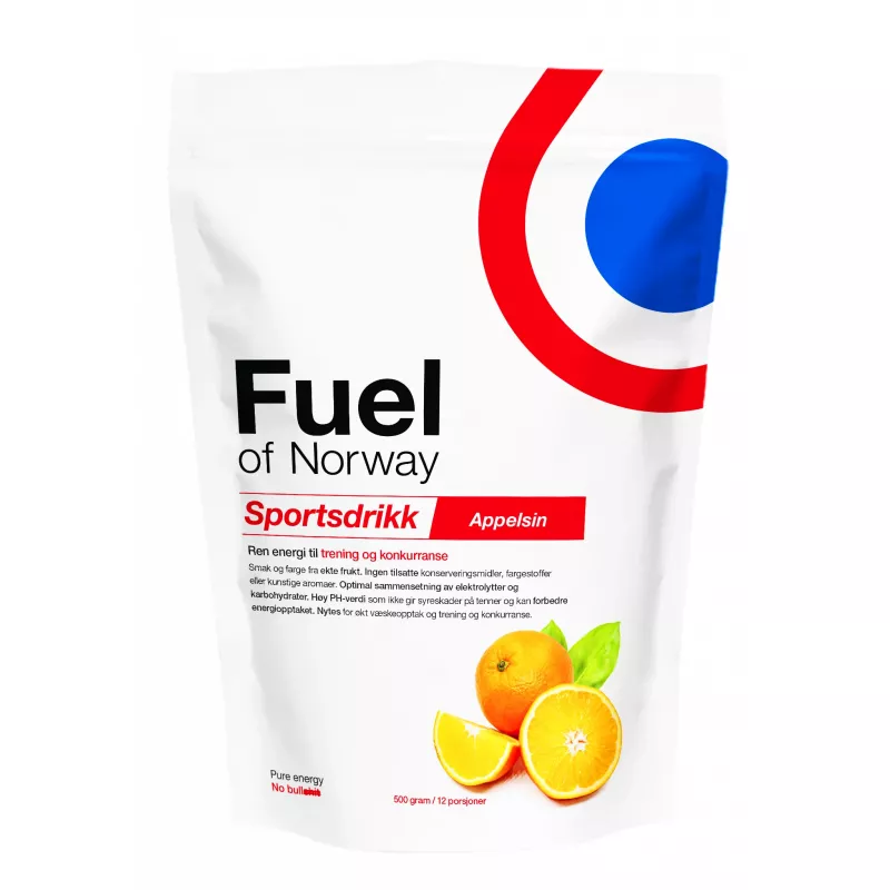 Fuel of Norway Sportsdrikke 0,5 kg Appelsin 5006 Vinderen Sport 1
