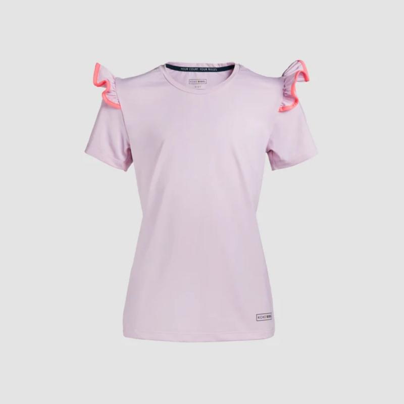 KokoRebel T-Skjorte med  Rysjeermer Jente Rosa