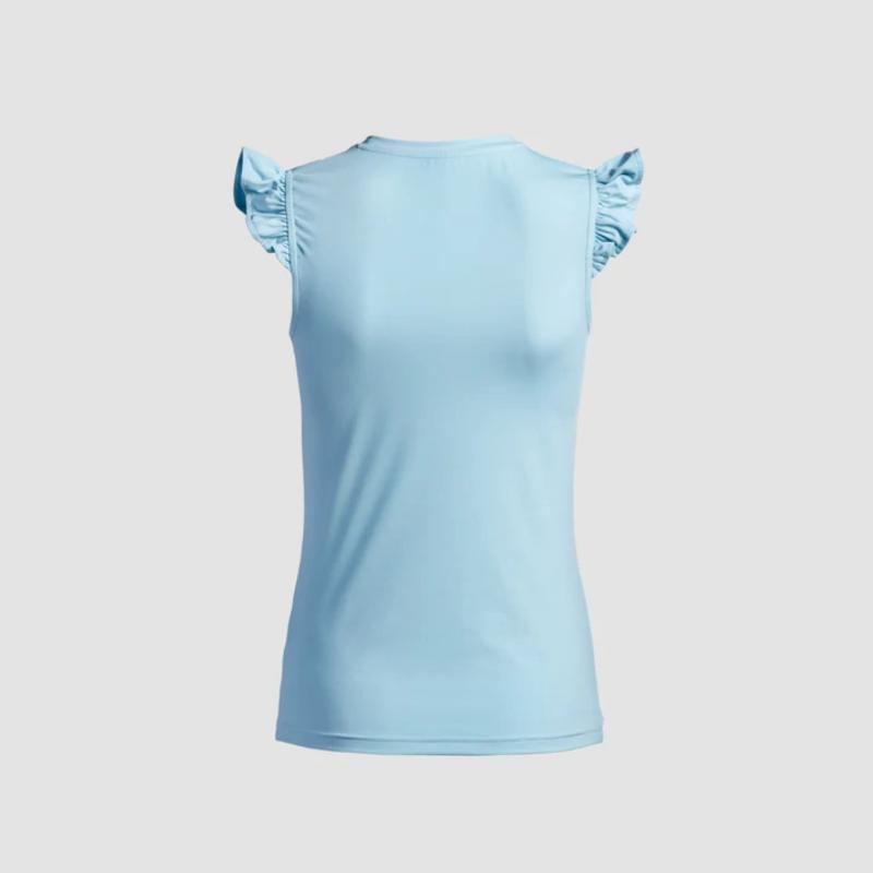 KokoRebel Singlet med rysjeermer Lys Blå - Bilde 2