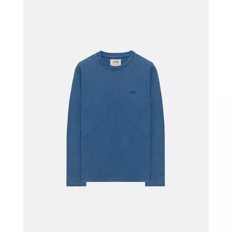 Nibbi Signature Long Sleeve i tennisrør Blå