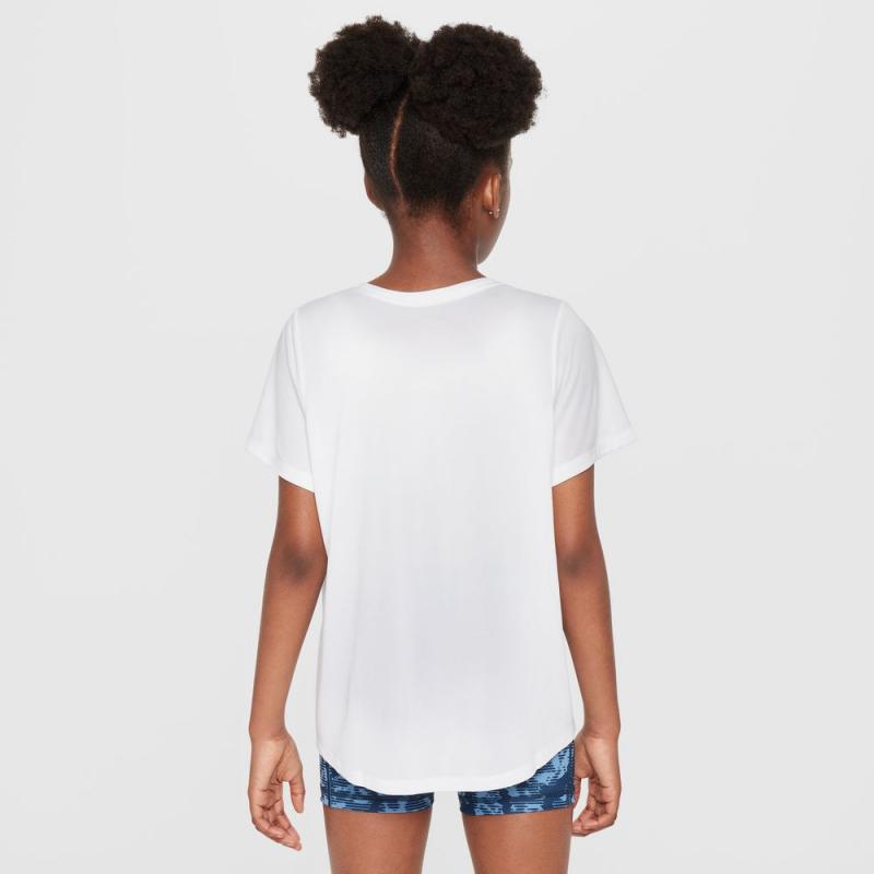 Nike One T-skjorte Jente Hvit - Bilde 2