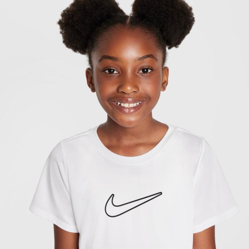 Nike One T-skjorte Jente Hvit - Bilde 3