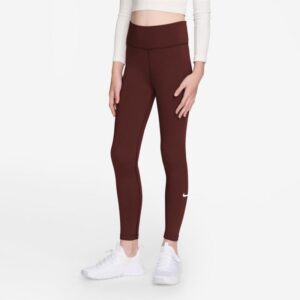 Nike One Dri-Fit Tights Jente Burgunder