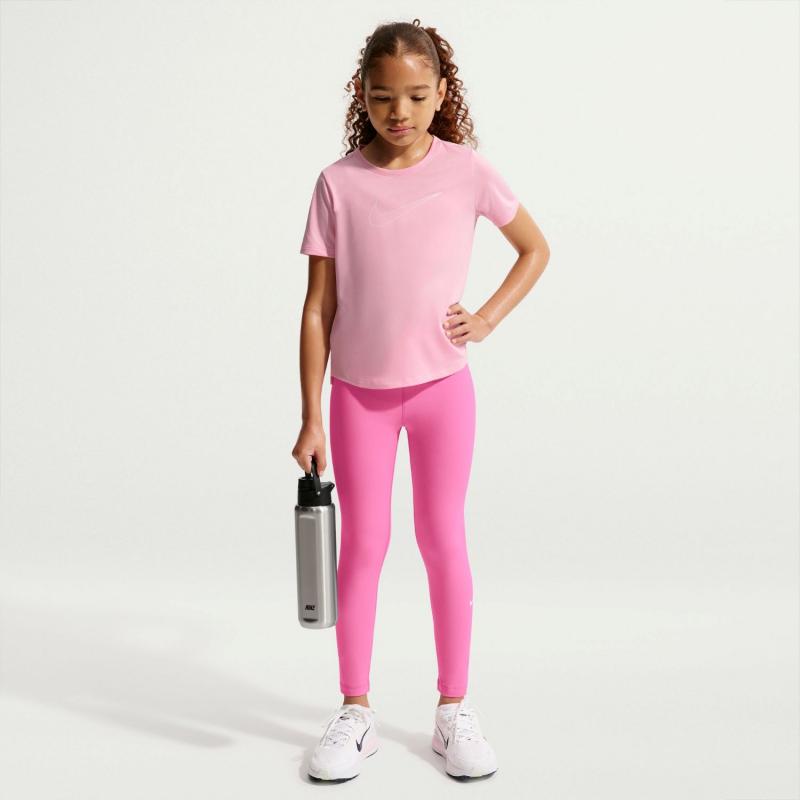 Nike One Dri-Fit Tights Jente Rosa