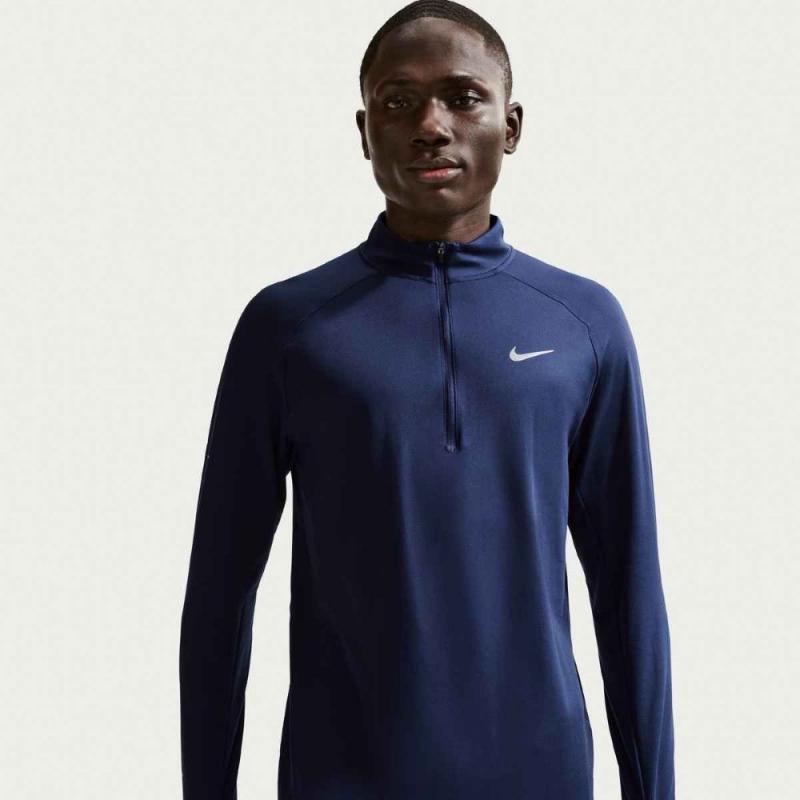 Nike Stride Dri-Fit Half Zip Langermet Herre Navy