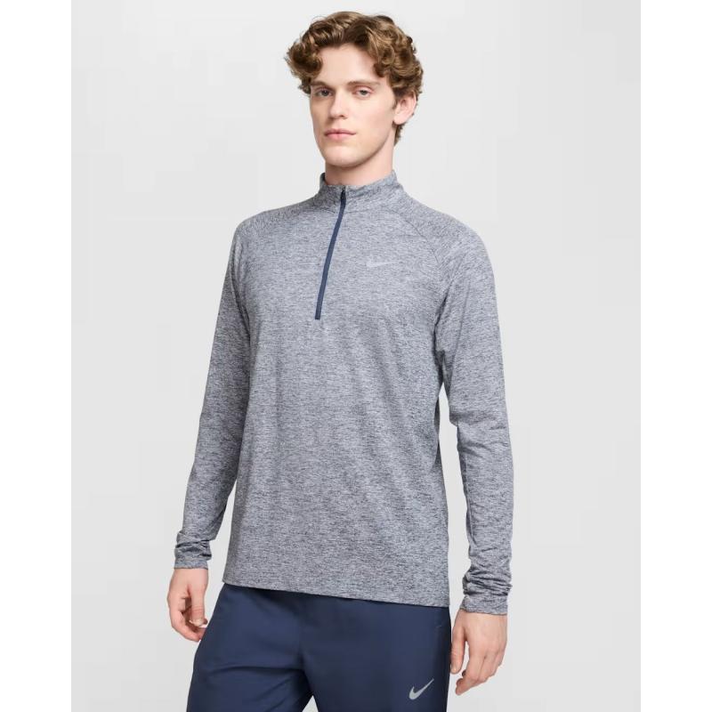 Nike Stride Dri-Fit Half Zip Langermet Herre Navy/Grå