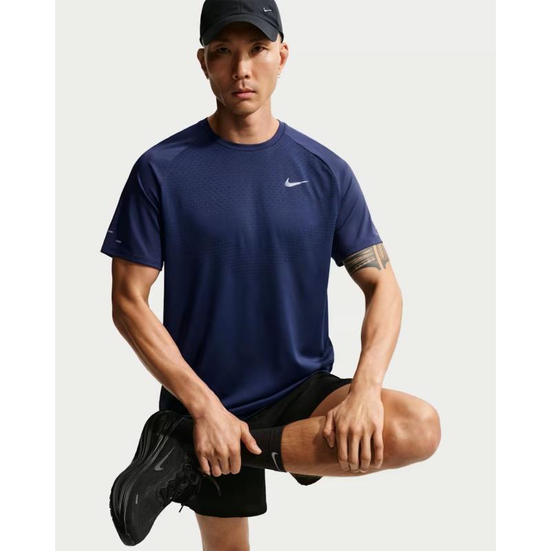 Nike Stride Dri-Fit T-Skjorte Herre Navy - Bilde 2