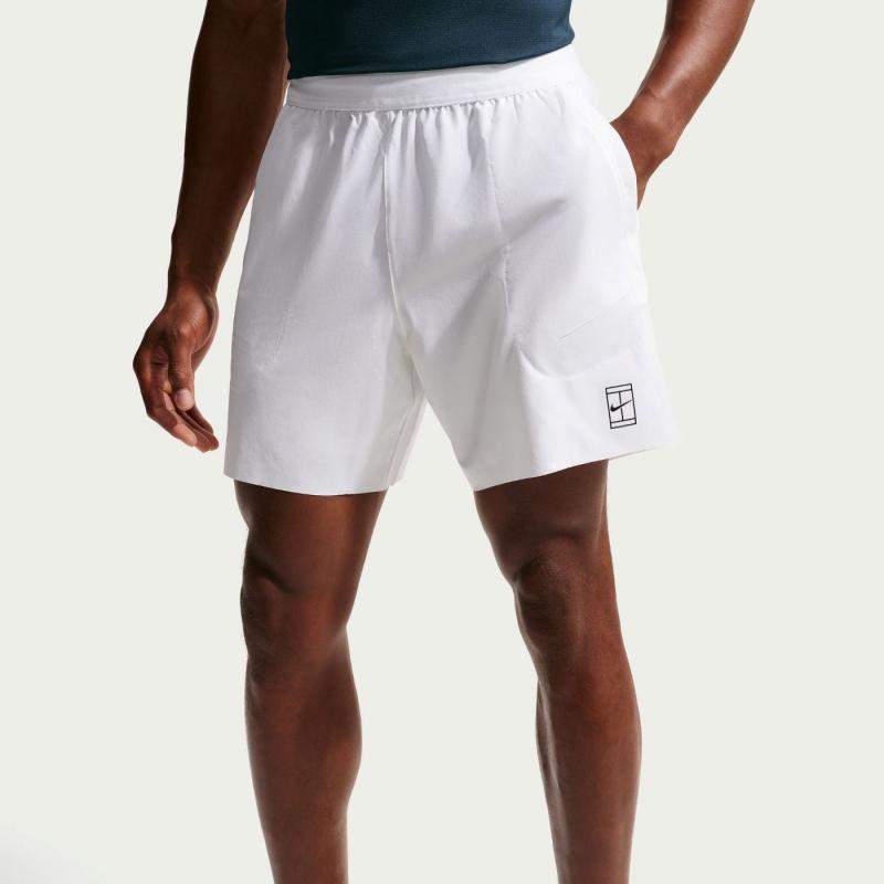 Nike Nikecourt Advantage Dri-Fit 6 inch Tennis shorts herre Hvit