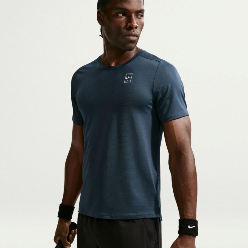 Nike NikeCourt Advantage Dri-Fit T-skjorte Herre Mørk Blå