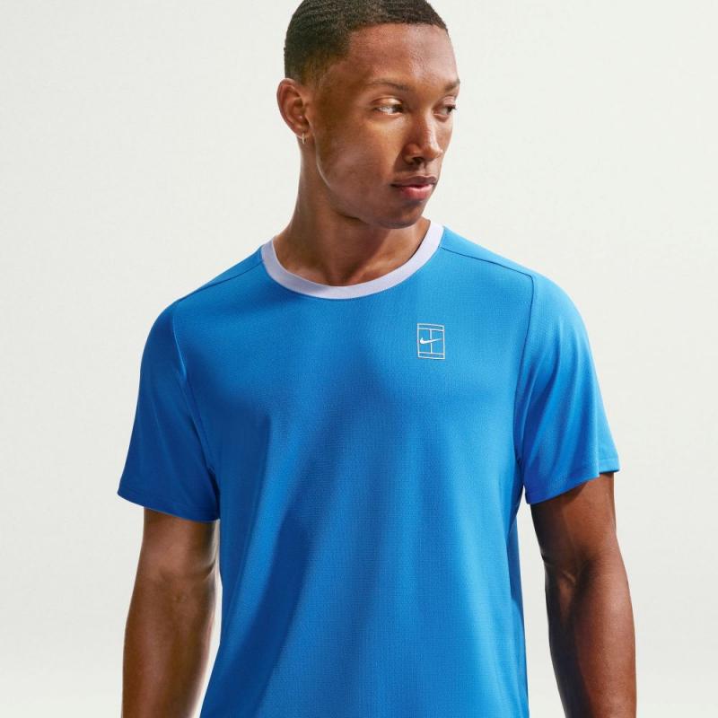 Nike NikeCourt Advantage Dri-Fit T-skjorte Herre Blå