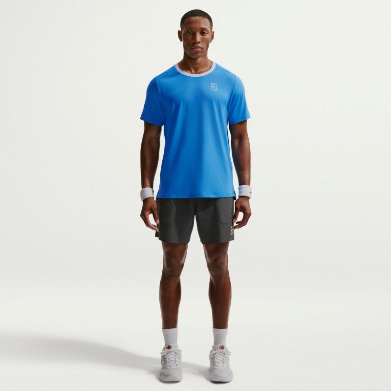 Nike NikeCourt Advantage Dri-Fit T-skjorte Herre Blå - Bilde 2