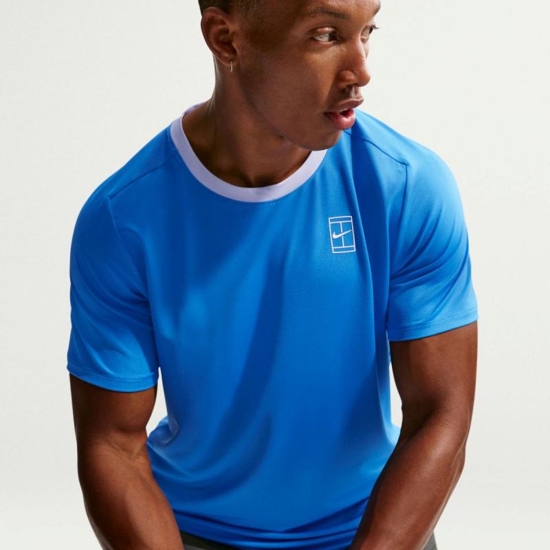 Nike NikeCourt Advantage Dri-Fit T-skjorte Herre Blå - Bilde 5