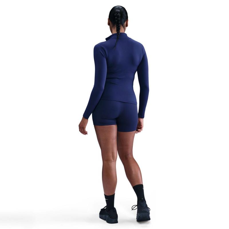 Nike ONE Dri-Fit Jakke Dame Navy - Bilde 3