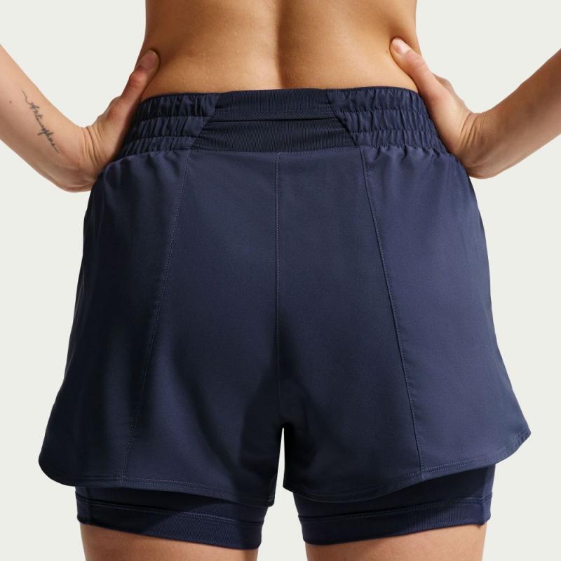 Nike One Dri-Fit 3 inch 2-i-1 Shorts Dame Navy - Bilde 4