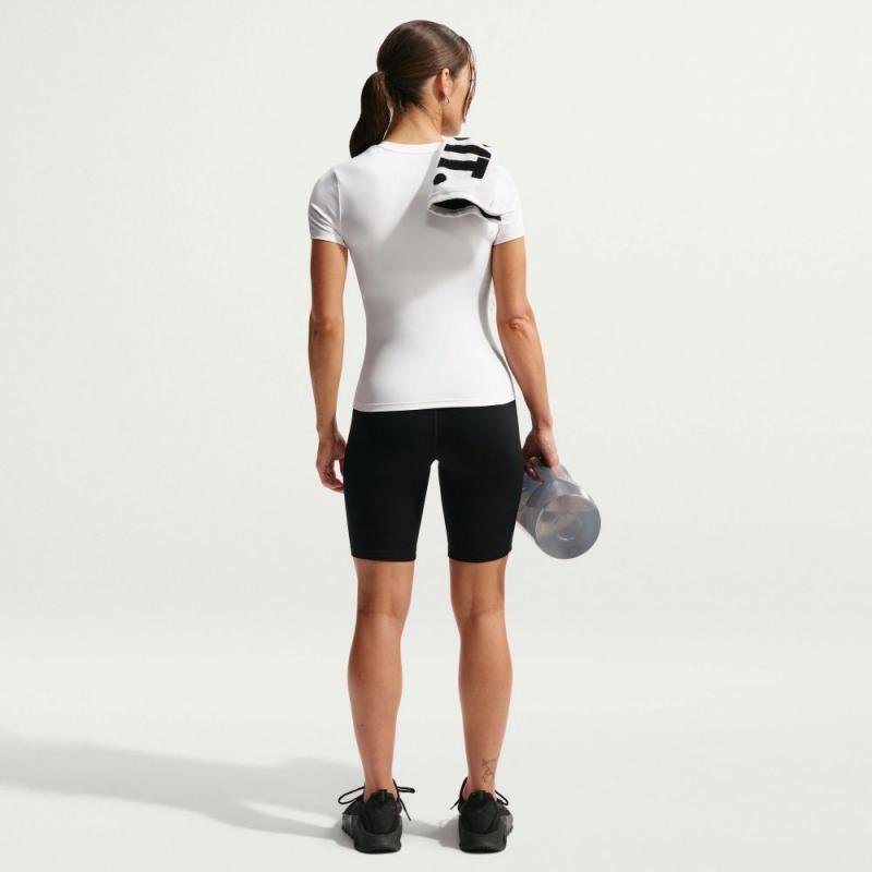 Nike One Fitted T-skjorte Dame Hvit - Bilde 4