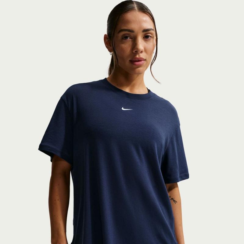Nike One Relaxed Dri-Fit T-skjorte til Dame Navy