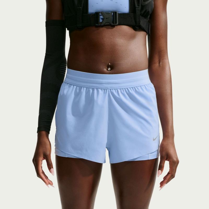 Nike Swift Dri-Fit 2i1 Shorts Lysblå