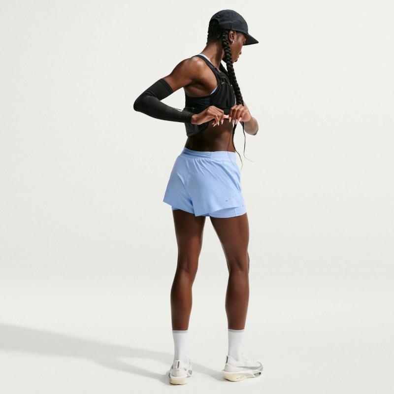 Nike Swift Dri-Fit 2i1 Shorts Lysblå - Bilde 3