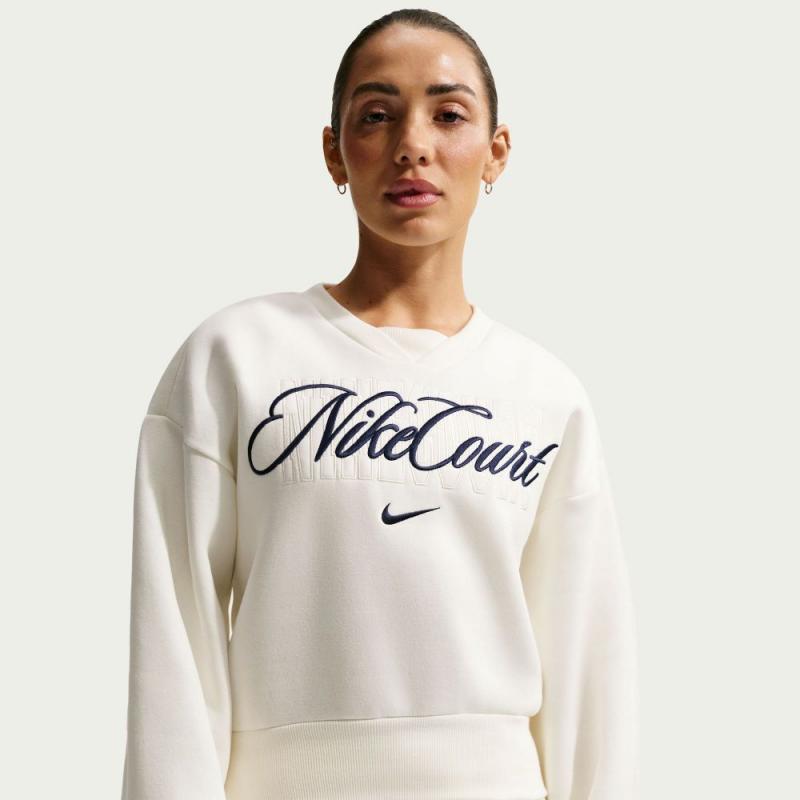 Nike NikeCourt Fleece Crew Genser Dame