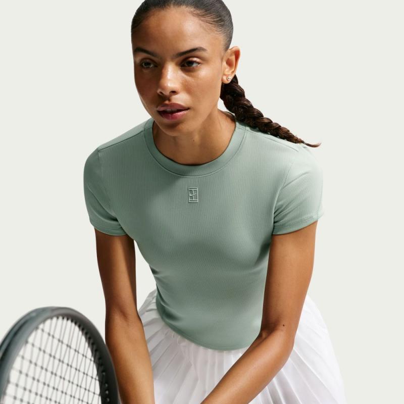 Nike Court Advantage T-skjorte Dame Grønn - Bilde 4