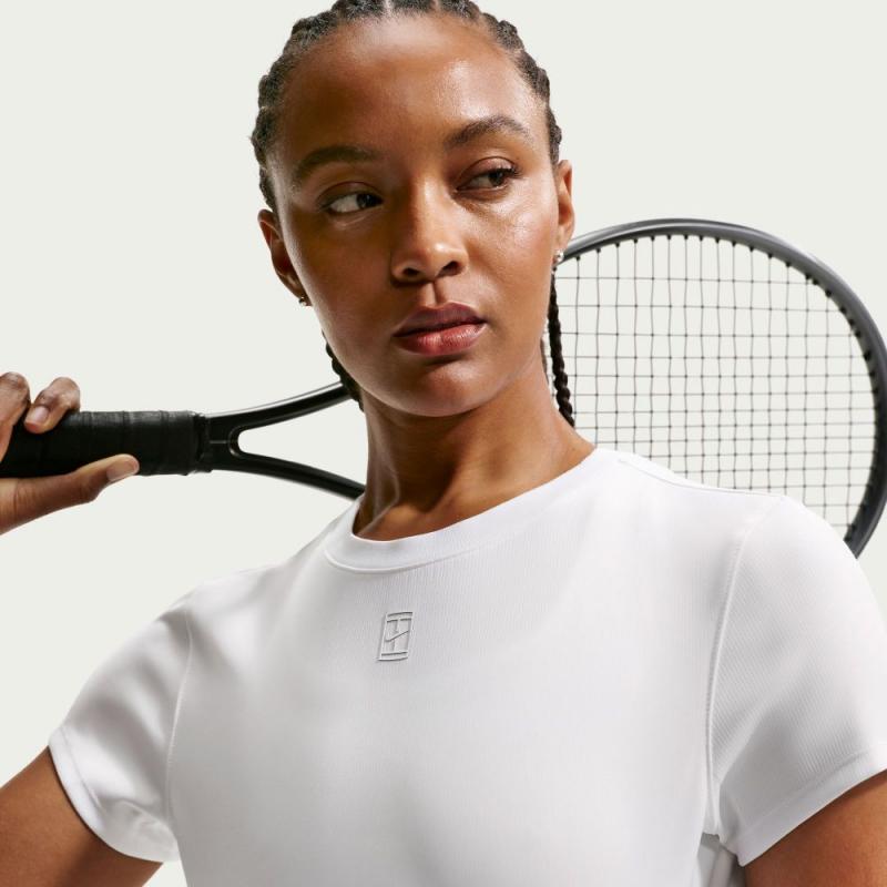 Nike Court Advantage T-skjorte Dame Hvit - Bilde 4