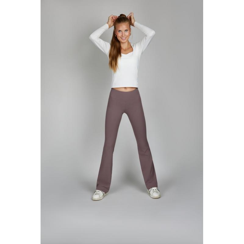 Pantalon Pantalon Flared Tights Woman Taupe Sand