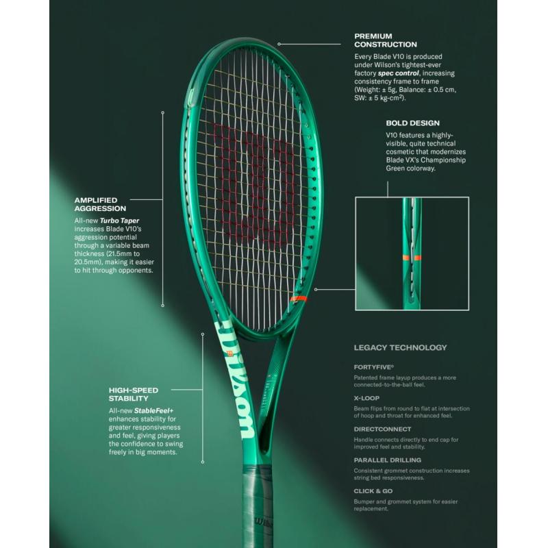Wilson Blade 98 16X19 V10 Ustrenget - Bilde 6
