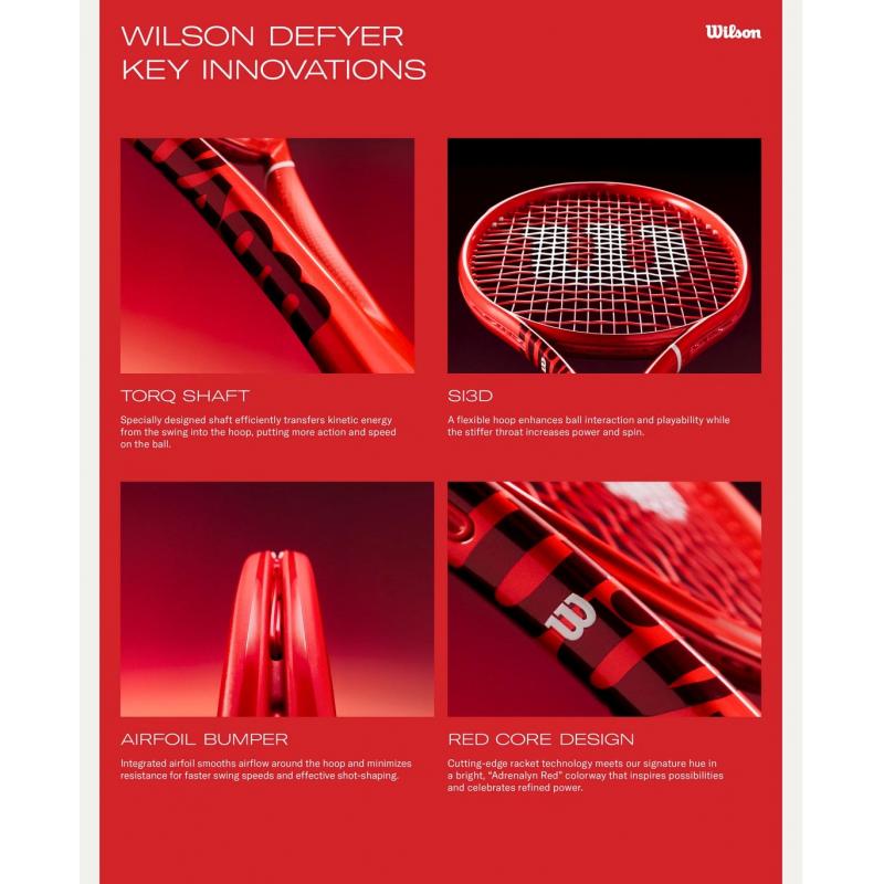Wilson Defyer 100 Red Ustrenget - Bilde 7