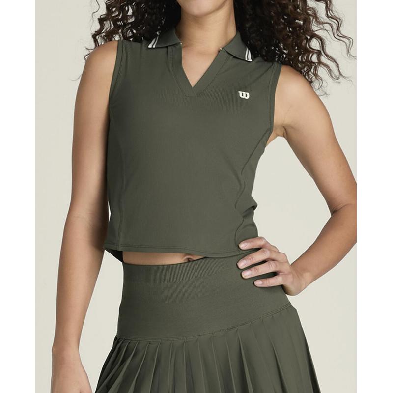 Wilson RIB SLEEVELESS POLO singlet dame