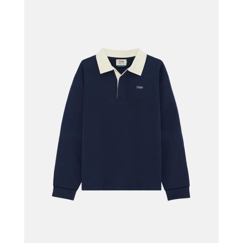 Nibbi Classic Rugby Skjorte Unisex Navy