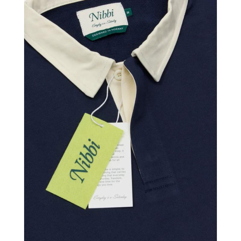 Nibbi Classic Rugby Skjorte Unisex Navy - Bilde 3