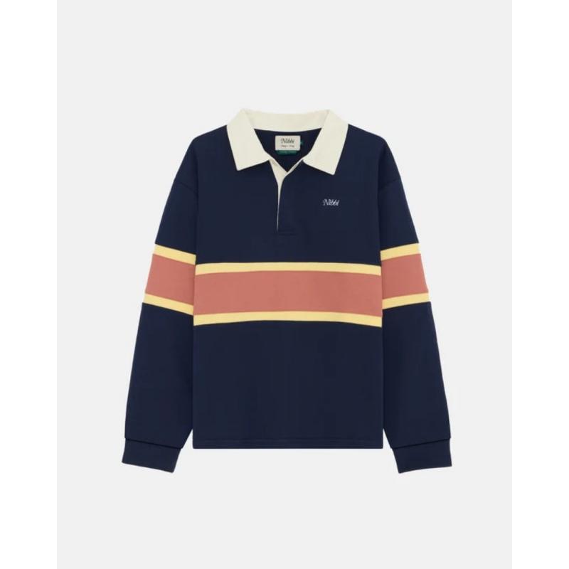 Nibbi Everyday Rugby Skjorte Unisex Navy/Rød/Gul