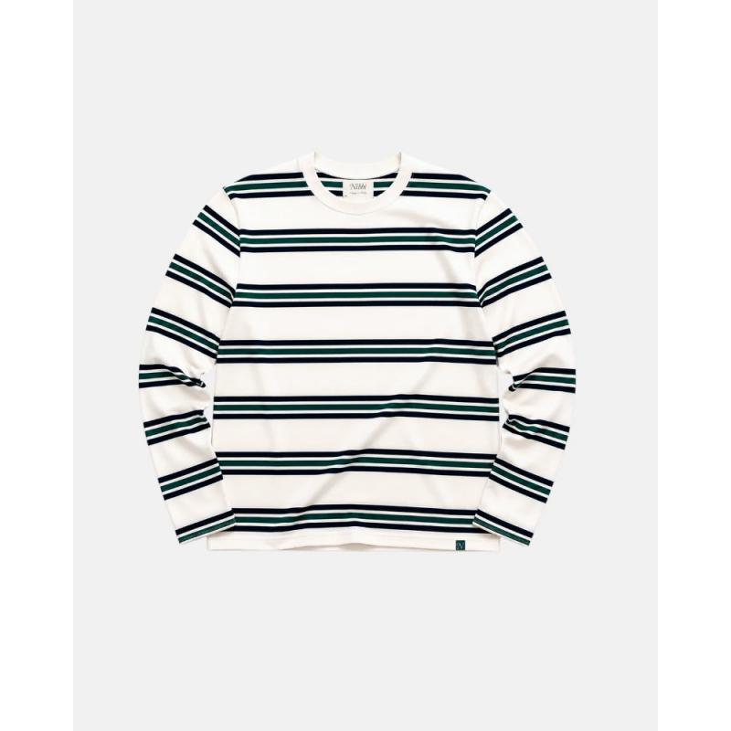 Nibbi Waffle Long Sleve Green/ Off White