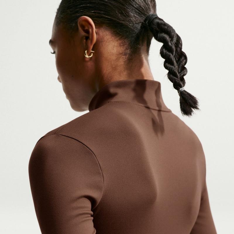 Nike ONE Dri-Fit Jakke Dame Brun - Bilde 2