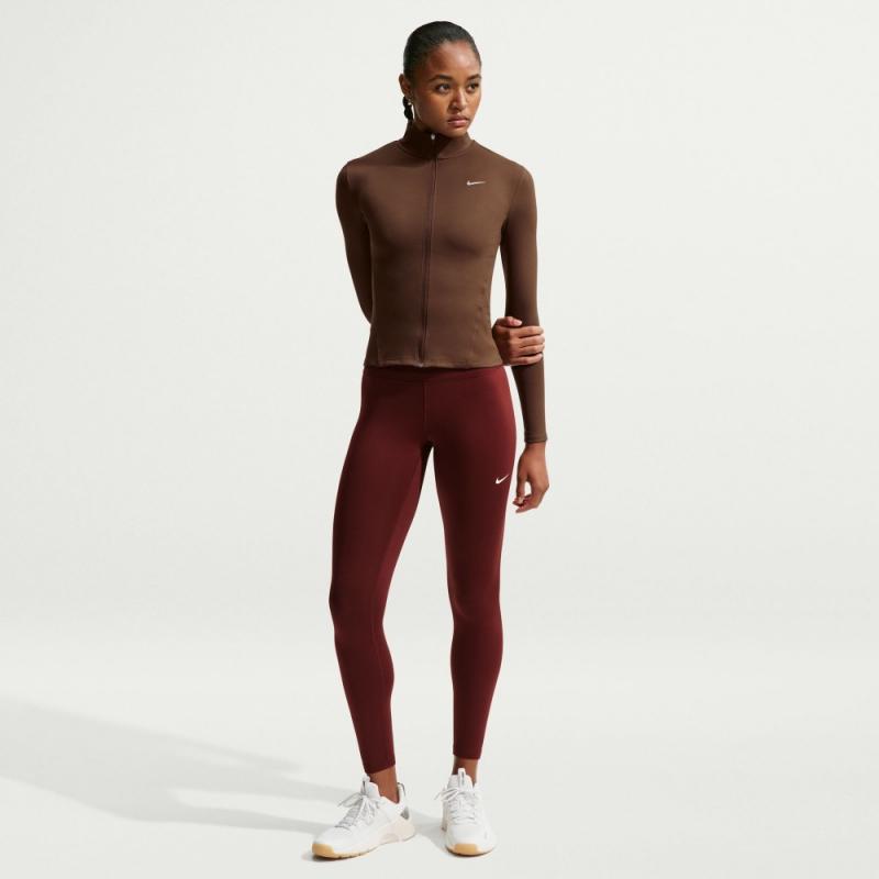 Nike ONE Dri-Fit Jakke Dame Brun - Bilde 3