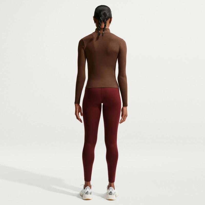 Nike ONE Dri-Fit Jakke Dame Brun - Bilde 4
