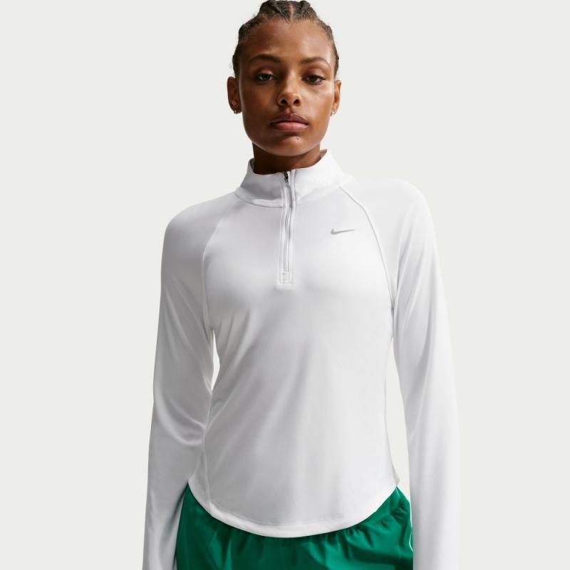 Nike Tempo Dri-Fit Half Zip Langermet genser Dame Hvit
