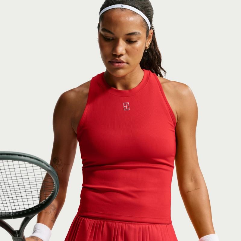 Nike Court DF Advantage Singlet Dame Rød