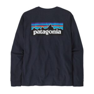 Patagonia Logo Responsibili-Tee  Langarmet Genser Herre Navy